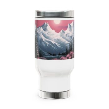 Alaskan Pink Sunset Mountains Insulated Tumbler - 20oz Travel Mug
