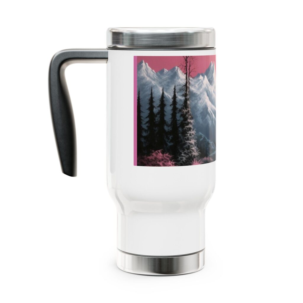 Alaskan Pink Sunset Mountains Insulated Tumbler – 20oz Travel Mug