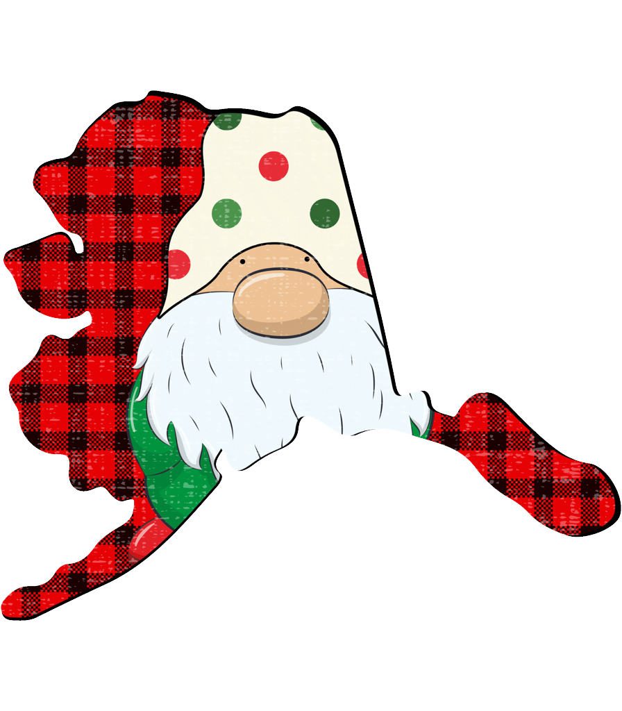 Alaska Gnome Red Plaid Sweatshirt