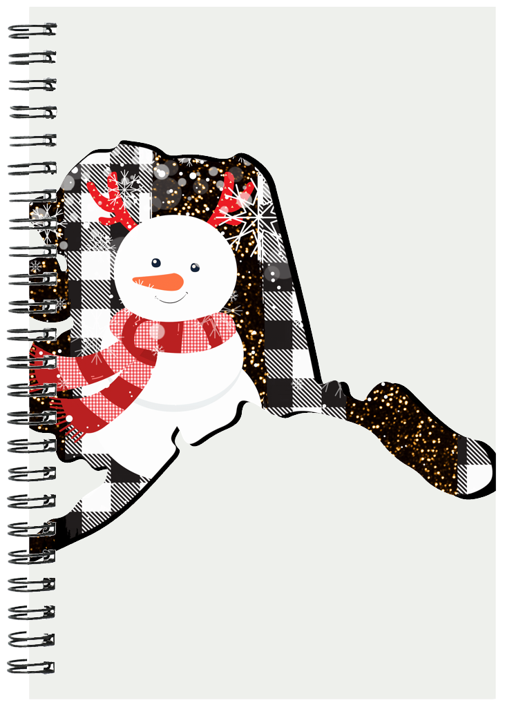 Alaska Christmas Snowman Notebook