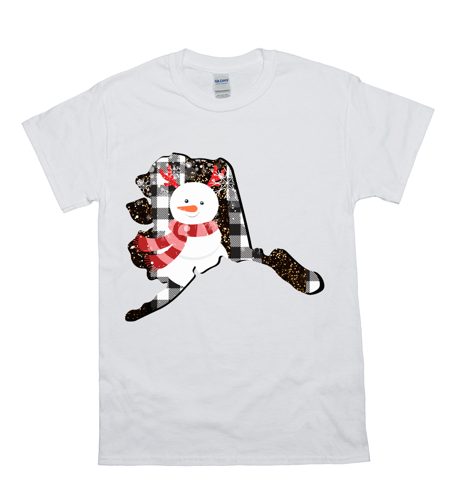 Alaska Christmas Snowman T-Shirt