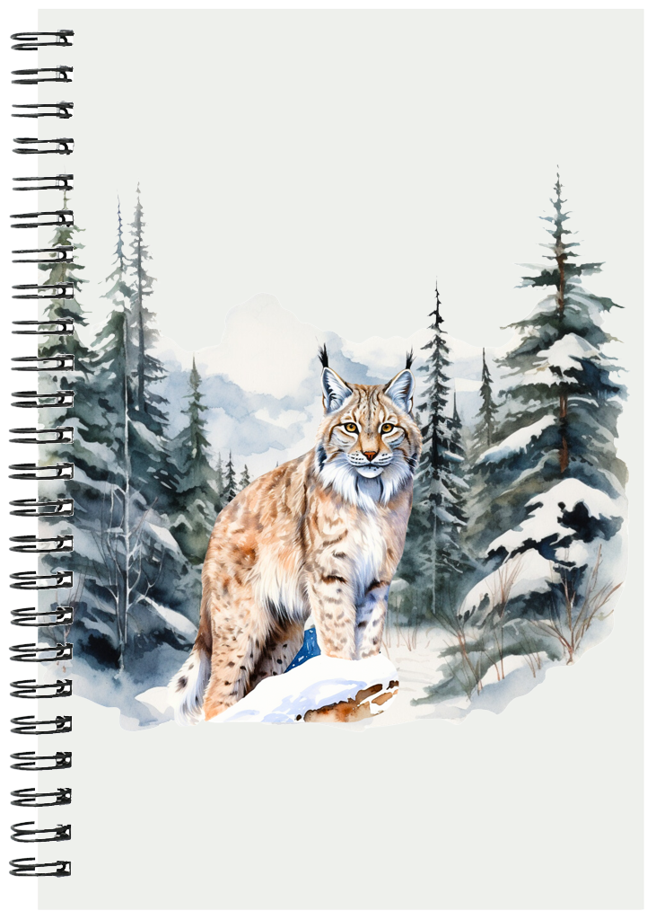 Winter Lynx Forest Notebook