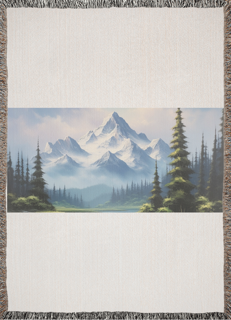 Tranquil Peaks Evergreen Blanket