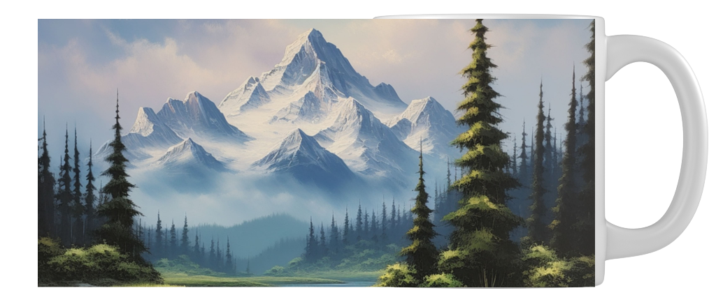 Serene Mountain Peaks Coffee Mug