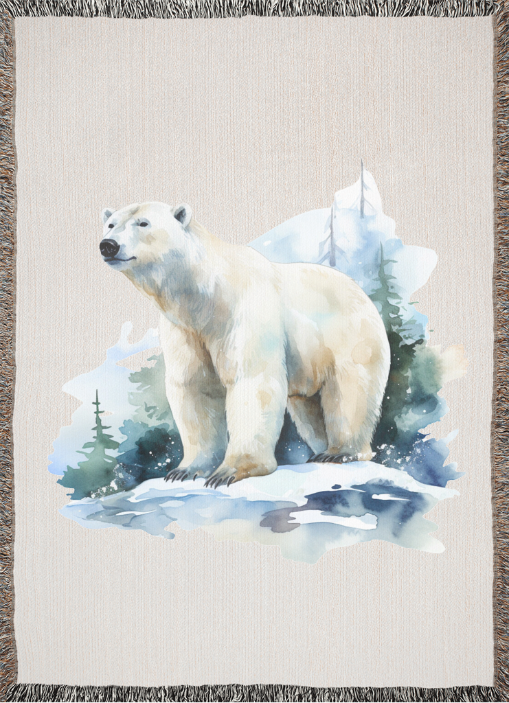 Arctic Majesty Polar Bear Blanket