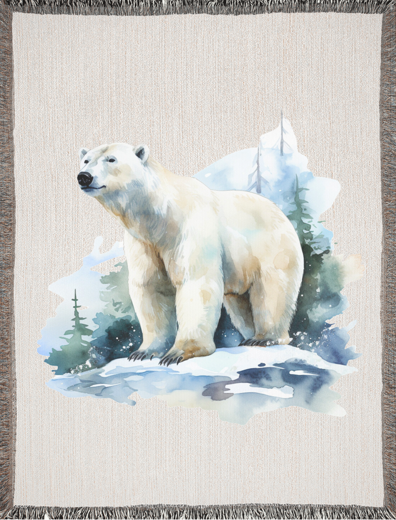Arctic Majesty Polar Bear Blanket 3 Arctic majesty polar bear blanket