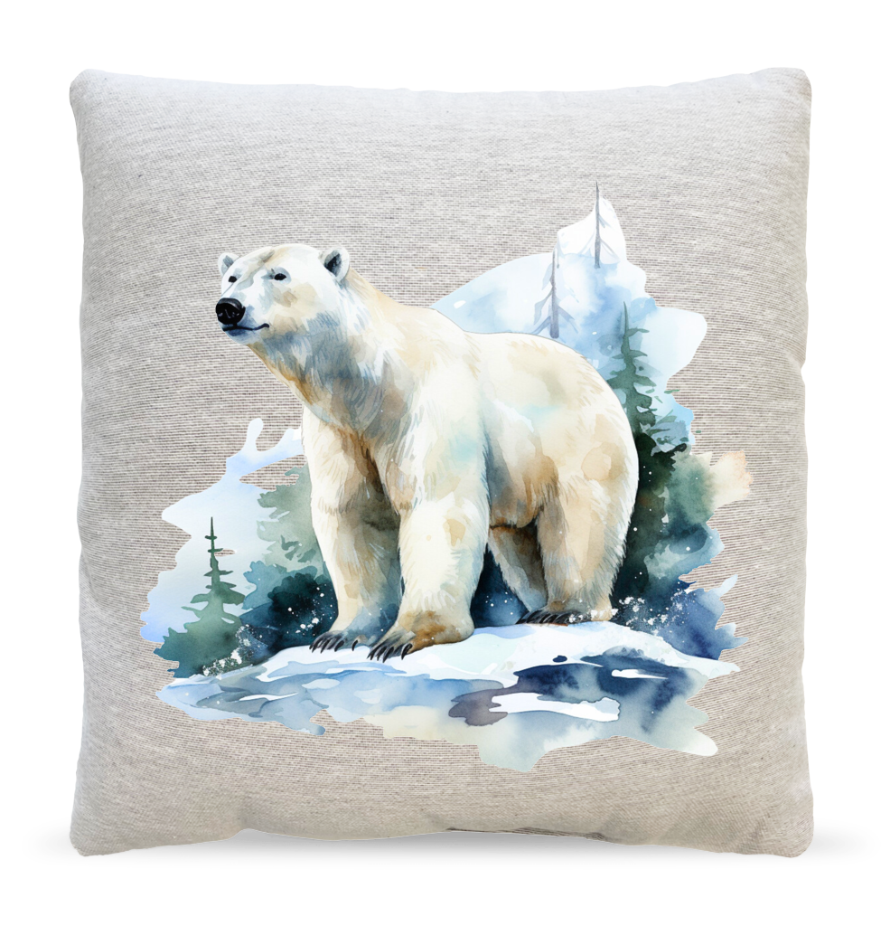 Arctic Wanderer Polar Bear Pillow