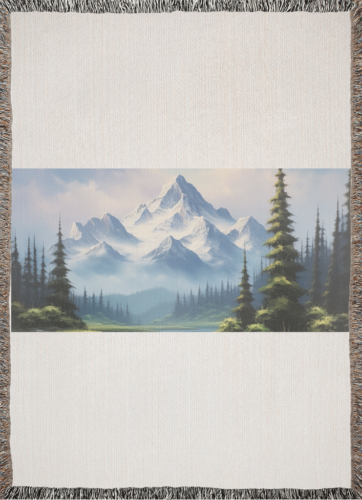 Tranquil Peaks Evergreen Blanket